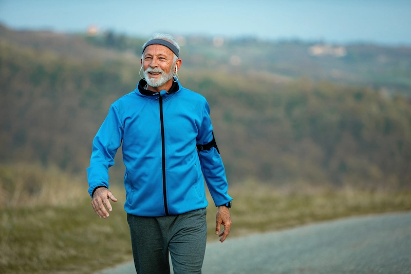 How far should a 70 year old walk every day
