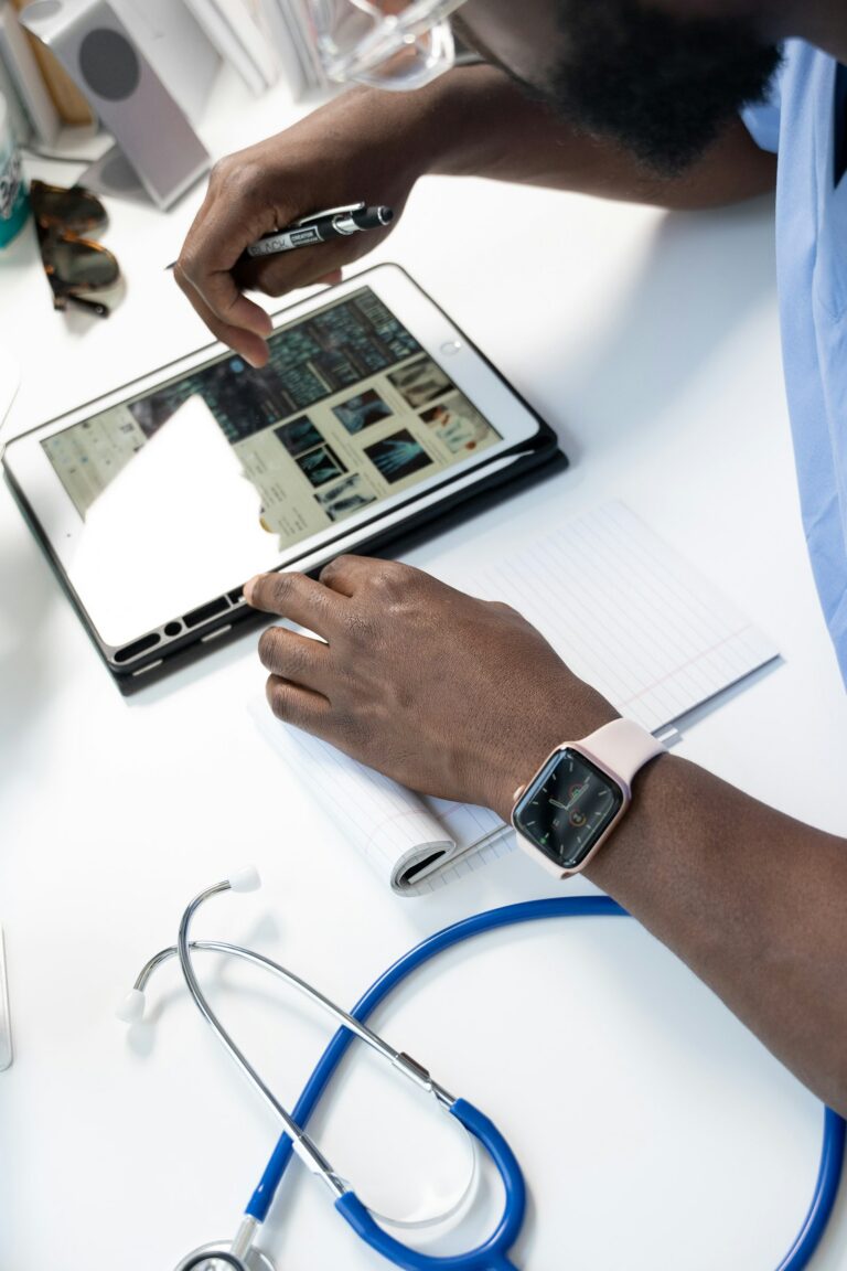 Person using a tablet